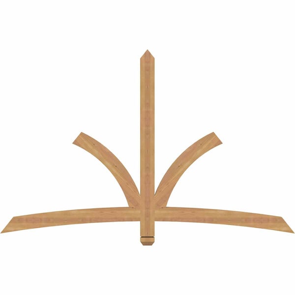 Ekena Millwork Davenport Timber Gable Bracket, Western Red Cedar, 72"W x 45"H x 1 1/2"D x 3 1/2"F, 15/12 Pitch GBW072X45X0204DAV00SWR - main